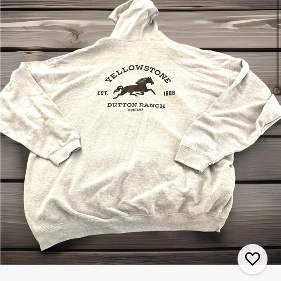 Yelllowstone Montana NWT Brisco Bucking Bronco Big&Tall 3X Gray Soft Hoodie - Picture 14 of 14